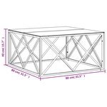 vidaXL Table basse doré 80x80x40 cm acier inoxydable et verre