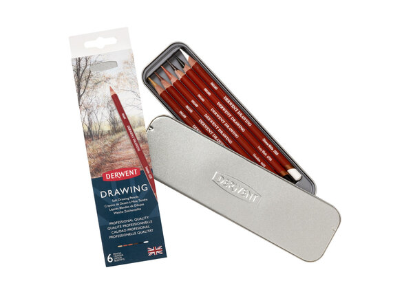 Crayons de couleur Derwent Drawing Boite x6