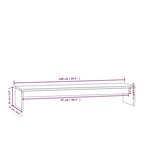 vidaXL Support de moniteur Blanc 100x27x15 cm Bois de pin solide