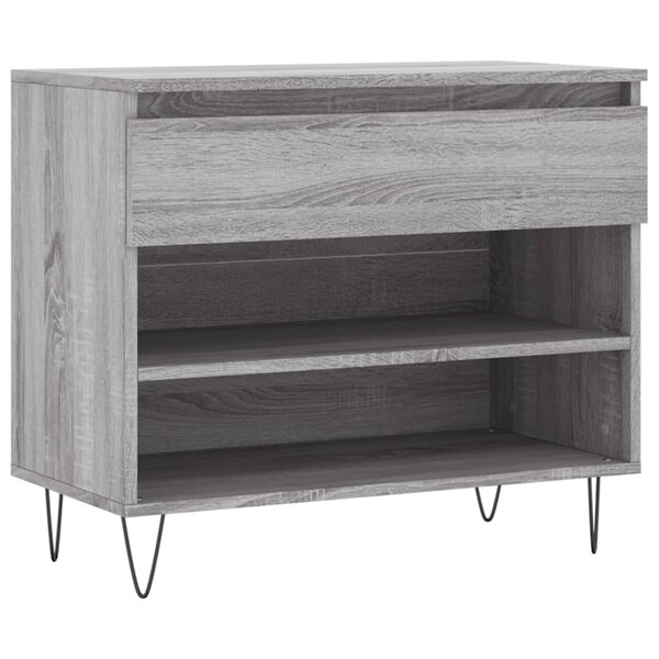vidaXL Armoire à chaussures Sonoma gris 70x36x60 cm Bois d'ingénierie