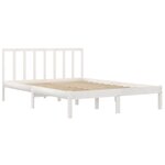 vidaXL Cadre de lit sans matelas blanc bois de pin massif 120x200 cm