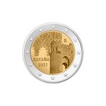 Monnaie 2 euros commémorative espagne 2021 - vieille ville de tolède