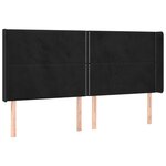 vidaXL Sommier à lattes de lit matelas et LED Noir 160x200 cm Velours