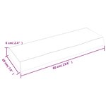 vidaXL Étagère murale 60x20x6 cm bois de chêne massif non traité