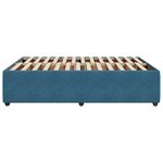 vidaXL Cadre de lit bleu 140x190 cm velours