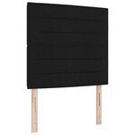 Lit Box Springs vidaXL avec matelas et LED Noir 100x200 cm Tissu