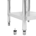 vidaXL Table de travail de cuisine avec dosseret 60x60x93 cm Inox