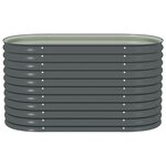 vidaXL Lit surélevé de jardin 160x80x81 cm Acier galvanisé Gris