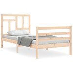 vidaXL Cadre de lit sans matelas 90x200 cm bois massif