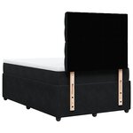vidaXL Sommier à lattes de lit avec matelas noir 120x190 cm velours
