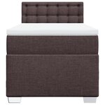 vidaXL Sommier à lattes de lit avec matelas Marron foncé 100x200 cm