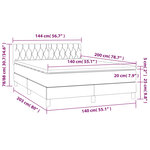 vidaXL Sommier à lattes de lit avec matelas LED Bleu foncé 140x200 cm