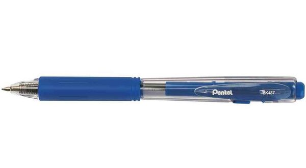 Stylo à bille rétractable BK437, bleu PENTEL