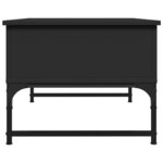 vidaXL Table basse noir 70x50x40 cm bois d'ingénierie et métal