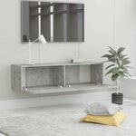 vidaXL Meuble TV Gris béton 120x30x30 cm Bois d’ingénierie