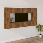 vidaXL Ensemble de meubles TV 8 Pièces Chêne fumé Bois d'ingénierie