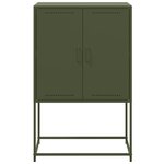 vidaXL Meuble TV vert olive 68x39x60 5 cm acier