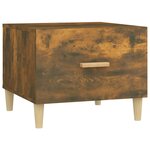vidaXL Tables basses 2 Pièces chêne fumé 50x50x40 cm bois d'ingénierie