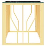 vidaXL Table basse doré 110x45x45 cm acier inoxydable et verre