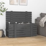 vidaXL Boîte de rangement Gris 91x40 5x42 cm Bois massif de pin