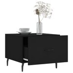 vidaXL Tables basses 2 Pièces noir 50x50x40 cm bois d'ingénierie
