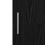 vidaXL Buffet en chêne noir 50x42.5x185 cm en bois reconstitué
