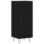 vidaXL Buffet Noir 34 5x34x90 cm Bois d'ingénierie