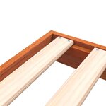 vidaXL Cadre de lit cire marron 140x190 cm bois de pin massif