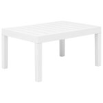 Salon de jardin meuble d'extérieur ensemble de mobilier 3 pièces plastique blanc 02_0016062
