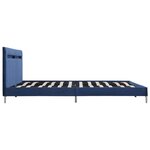 vidaXL Cadre de lit avec LED bleu tissu 180x200 cm