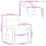 vidaXL Fauteuil inclinable Marron Tissu