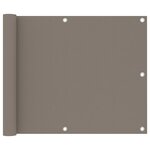 vidaXL Écran de balcon Taupe 75x600 cm Tissu Oxford