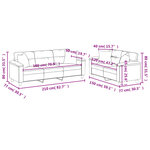 vidaXL Ensemble de canapés 2 Pièces avec coussins Beige Tissu microfibre