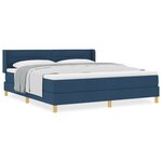 vidaXL Lit à ressorts avec matelas bleu 180x200 cm en tissu