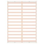vidaXL Cadre de lit Blanc 135x190 cm Double Bois massif