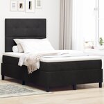 vidaXL Lit-sommier avec Matelas Noir 120x200 cm Velours