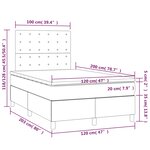 vidaXL Sommier à lattes de lit avec matelas LED Cappuccino 120x200 cm