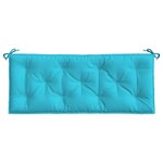 vidaXL Coussin de banc de jardin turquoise 120x50x7 cm tissu