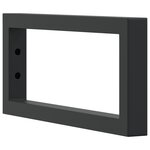 vidaXL Supports d'étagères pour lavabo 2 Pièces noir rectangulaire acier