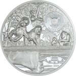 Pièce de monnaie en Argent 2000 Francs g 62.2 (2 oz) Millésime 2024 Growing Up GORILLA