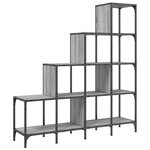 vidaXL Bibliothèque sonoma gris 122x30x132 cm bois ingénierie et métal