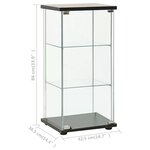 vidaXL Armoire de rangement Verre trempé Noir