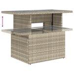 vidaXL Ensemble de canapé de jardin de 9 pièces avec coussins en poly rattan gris clair