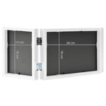 vidaXL Cadre photo dépliable Blanc 28x18 cm+2x(13x18 cm)