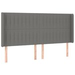 vidaXL Sommier à lattes de lit matelas LED Gris foncé 160x200 cm Tissu