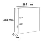 Classeur À Levier Polypropylène Dos De 75mm - Rouge - X 20 - Exacompta