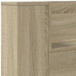 vidaXL Armoire tête de lit avec LED chêne sonoma 160x16 5x103 5 cm
