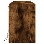 vidaXL Meuble TV mural avec LED chêne fumé 180x31x45 cm