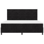 vidaXL Lit à ressorts avec matelas et LED Noir 200x200 cm Velours
