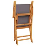 vidaXL Chaises de jardin pliantes lot de 4 tissu et bois massif